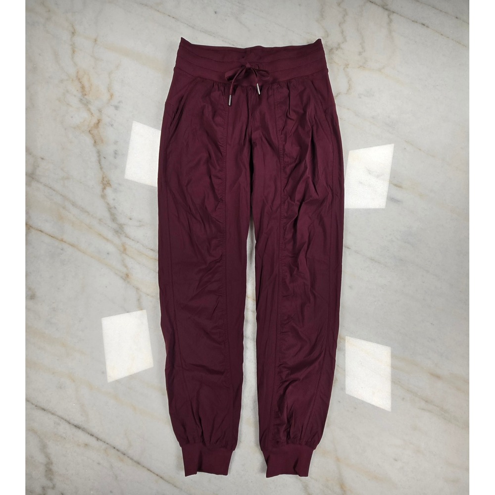Lululemon Dance Studio Mid-Rise Jogger 4 Maroon Full Length Athletic Gorpcore